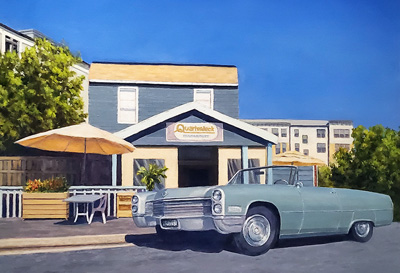 Painting of the Quarterdeck with Cadillac